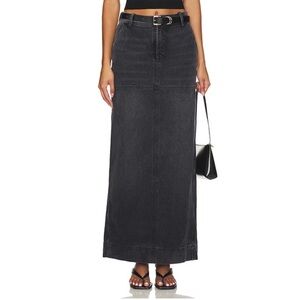 A.L.C. | Hunter Denim Maxi Skirt in Washed Black Size 8